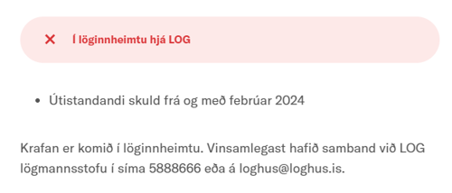 Skuldastaða löginnheimta