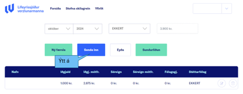 Senda inn vistaða leiðréttingu